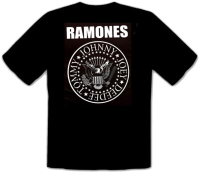 Ramones - HEY HO LETs Go Rock Music Logo SCHWARZE T-Shirt -279