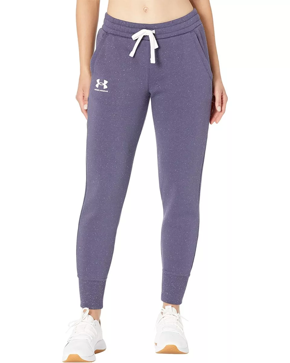 NWT Under Armour Women's Rival Fleece Joggers Size S Tempered Steel