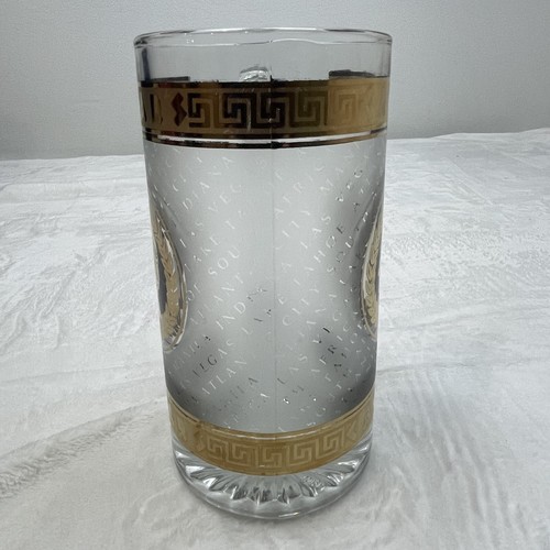 Vintage Caesar's Palace Heavy Glass Beer Stein Mug Frosted Bar Display Casino - Picture 3 of 12