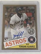 2020 Topps 1985 Yordan Alvarez Gold Auto
