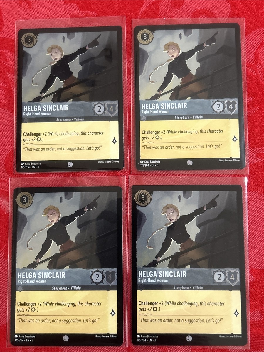 4x FOIL Disney Lorcana Inklands - Helga Sinclair - Right-Hand