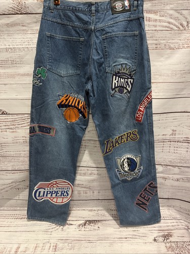 Pantalones de mezclilla bordados de la NBA W32x30 - Ropa de baloncesto ligeramente usada - Imagen 20 de 22