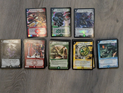DuelMasters Armored Blaster Valdios, Avalanche Giant, Sinister Gnrl Damudo+Cards