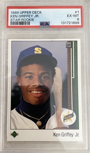 1989 Upper Deck - Star Rookie - Ken Griffey Jr - #1 - PSA 6 - HOF