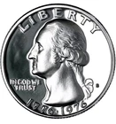 1976-S Washington 40% Silver Quarter. Beautiful BU Proof Coin.