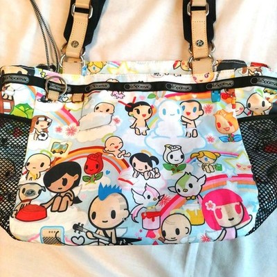 LeSportsac x tokidoki Medium Schultertasche Bunt Sommer Print Gebraucht