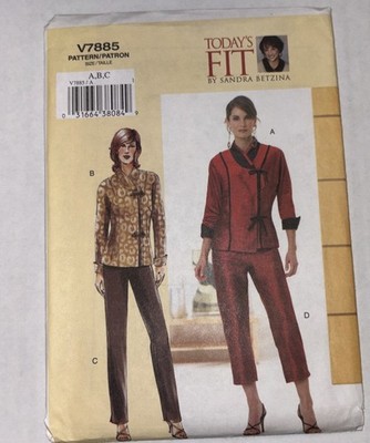 Vogue Sandra Betzina V7885 Sewing Pattern Size A B C Uncut Today s Fit Top Pants