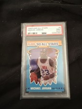 1990 Fleer All Stars MICHAEL JORDAN Bulls Basketball Card #5 PSA 9 OC