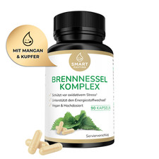 Brennnessel Komplex - mit Mangan & Kupfer - Vegan & hochdosiert - 90 Kapseln