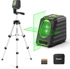 Laser Level with Tripod, Huepar 150Ft Self Leveling Lazer Outdoor Green 