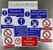 Health and Safety Sign For Catering/Restaurant/Kitchen/Takeaway 40pcs Set