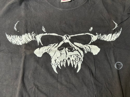 Vintage Original 1988 Danzig American Recordings Skull Logo T-shirt Large Black - Picture 2 of 10