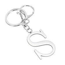 Initial Letter Keychain - Women Girls Gift Alphabet Key Chain Charm Letter S 