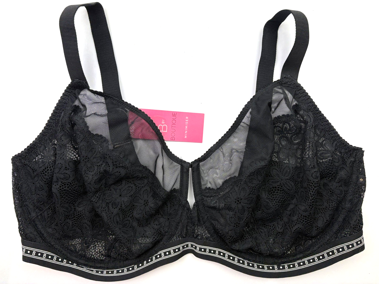 Marks & Spencer Boutique Cleo Lace Underwired Minimiser Bra 42G Black BNWT