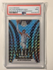 2024-25 Panini Mosaic Elevate Victor Wembanyama #11 Blue Fluorescent /30