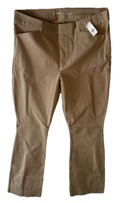 Old Navy Pants Womens Tan Pixie Flare High Rise Stretch Bootcut 16 L NEW (#388)