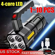 Super Bright 22000LM LED Flashlight High Powered Torch USB Rechargeable Lamp