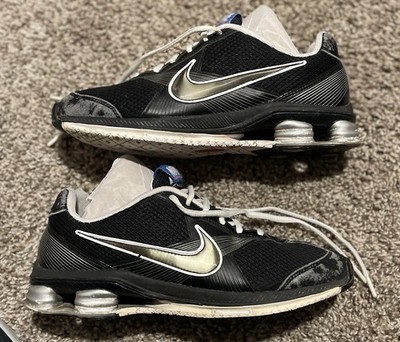 Nike Shox Womens Size 8 Zip Black Metallic Silver X-Trainers   this Good Deal! 