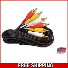 12 Ft RCA Composite Audio/Video Cable - Male to Male for Reliable Performance