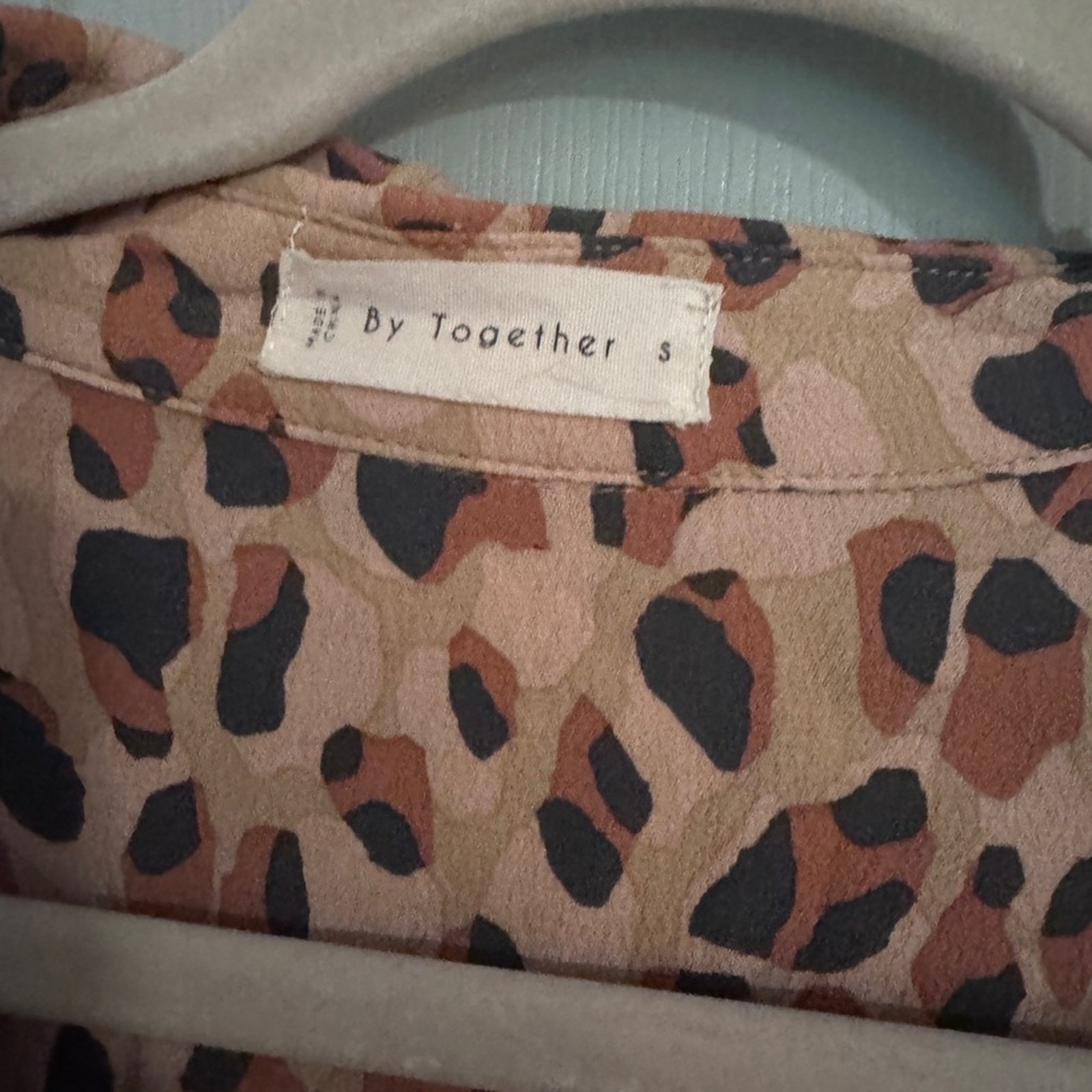 VICI Leopard Print Button-Up Blouse - image 4