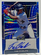 2025 Leaf Metal Tre Phelps Auto Rookie Pulsar Blue #BA-TP1 Georgia Bulldogs #7/7