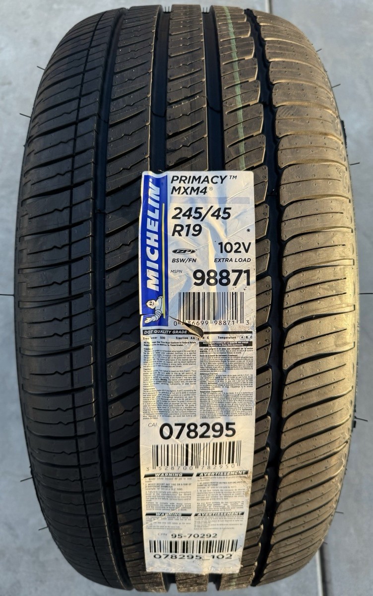 myi1025様 FOUR BRAND NEW 245/45R19 102V Michelin Primacy MXM4 ZP Run Flat