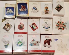 lot of Hallmark Ornaments Cool Decade, Treats, Various Designs 2002-2013 Years