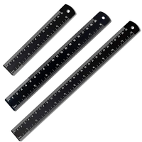 qingmeng Lineal 15Cm 20Cm 30Cm, 3 StüCk Metall Lineale, Doppelseitenskala Ruler,