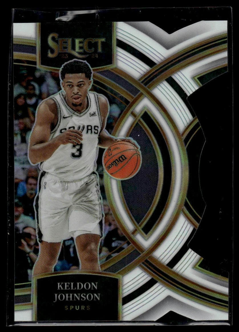 2023-24 Panini Select #61 Keldon Johnson White Prizms #/149