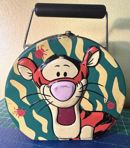 Vintage Metal Tigger Lunchbox - Fun Winnie the Pooh Tin