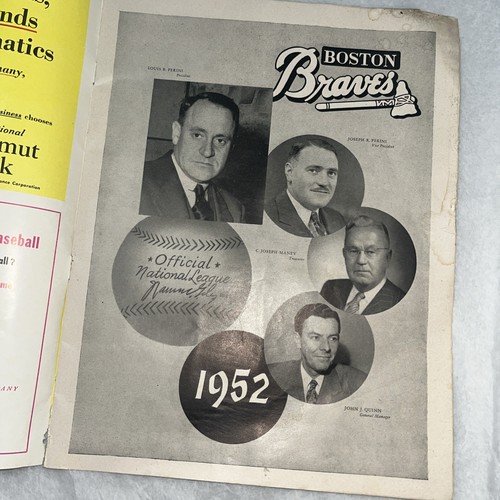 Boston Braves VS. Philadelphia Phillies 1952 Program - Picture 5 of 9