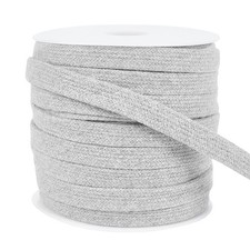 Dark Gray Flat Replacement Cotton Cords 27.34 Yards 12mm Wide Drawstring