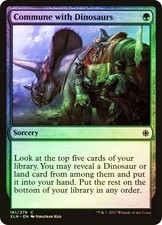MTG FOIL Commune with Dinosaurs - Ixalan 181