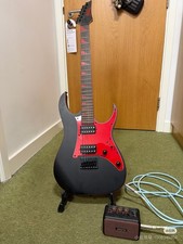 Ibanez GRG131DX-BKF Electric Guitar + Amp Bag & Stand