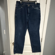 2 pairs Wrangler Men  s Blue Dark Wash Straight Denim Jeans Regular Fit 5-Pocket