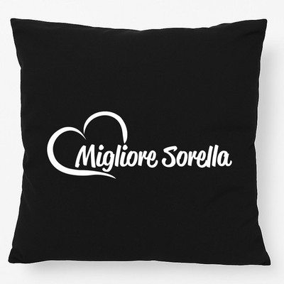 Kissen Migliore Sorella Cuore Geschenkidee Migliore Sorella Geschenk Präsent Mit