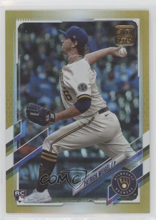 2021 Topps Update Gold Foil Patrick Weigel #US31 Rookie RC v6g