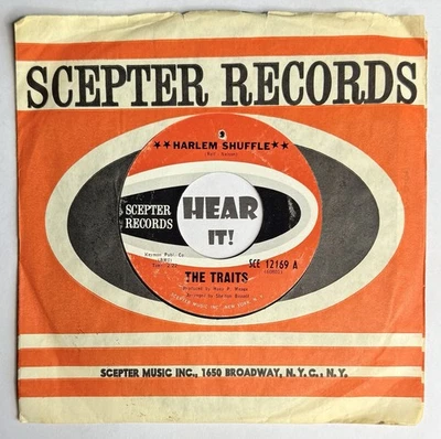 Wicked '66 Blue Eyed Soul 45 THE TRAITS Harlem Shuffle /Strange SCEPTER hear - Image 1 of 3