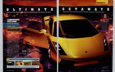 2004 Vintage Car Print Ad Yellow Lamborghini Gallardo Magazine Advertisement Art
