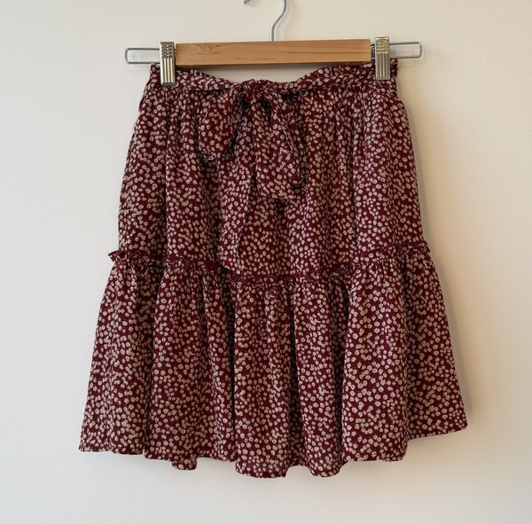 Womens Mini Ruffle Tiered Floral Skirt by Dotti Size 8