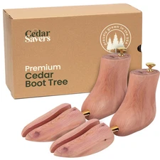 Cedar Boot Tree For Men - Natural Wood Boot Shoe Tree Grown In USA - Storage ...