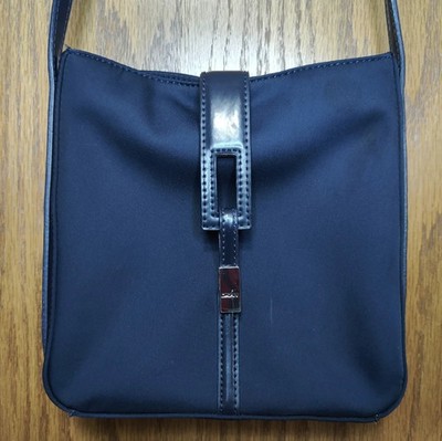 DKNY Blue Nylon Crossbody Bag Purse, 7 x 7 x 2