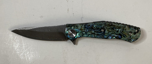 Benkey Damascus Pocket Knife with Clip - Colorful Handle, Unique Design