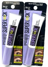 (2) Maybelline Super Lock Tinted Brow Glue 0.23 fl oz Each Sealed 264 - Black