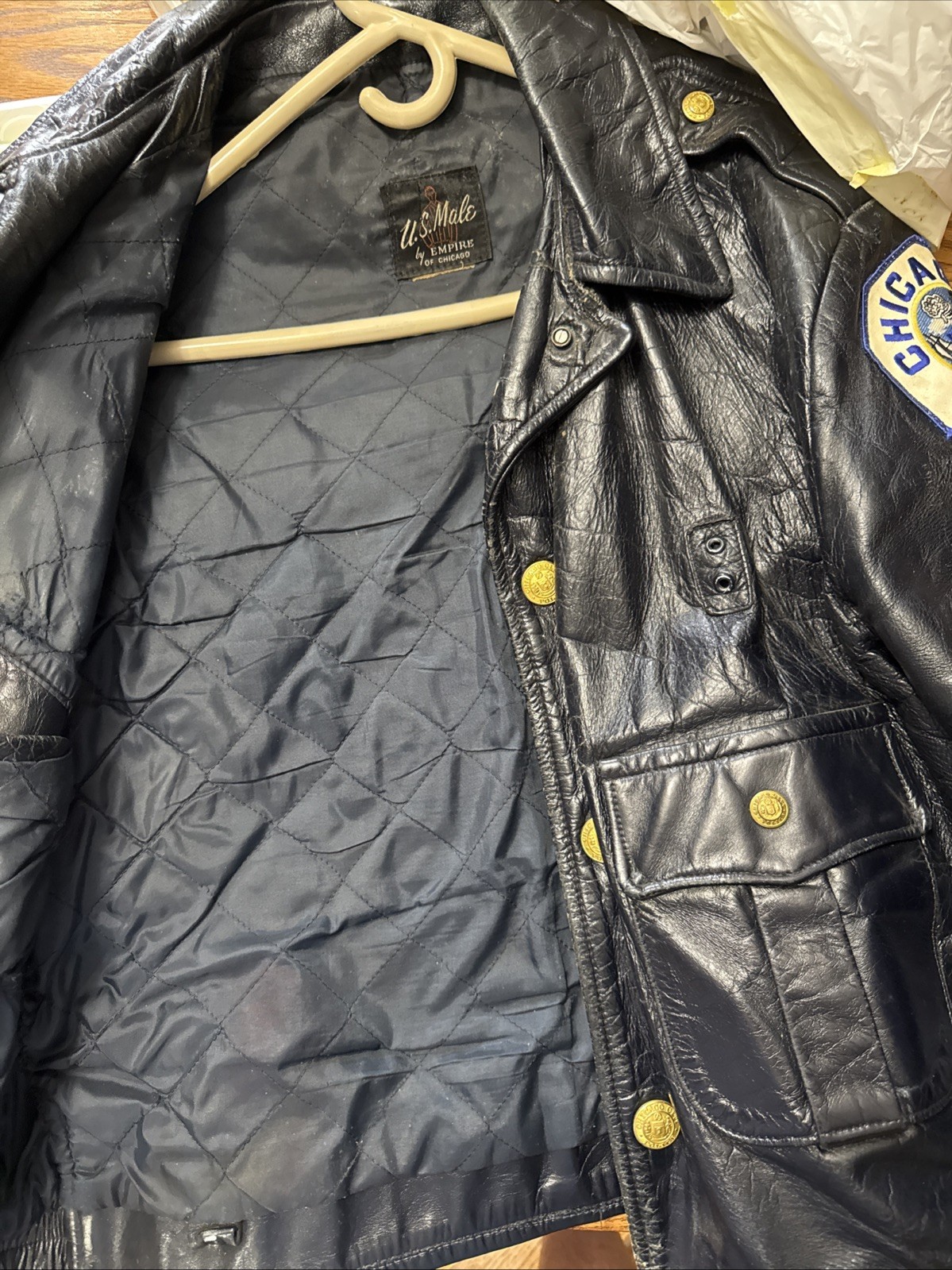 Chicago Police Vintage Leather Jacket By U.S Male By empire Of Chicago