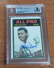 Harold Carmichael signed 1974 Topps Rookie card #121 HOF 20 Beckett BAS