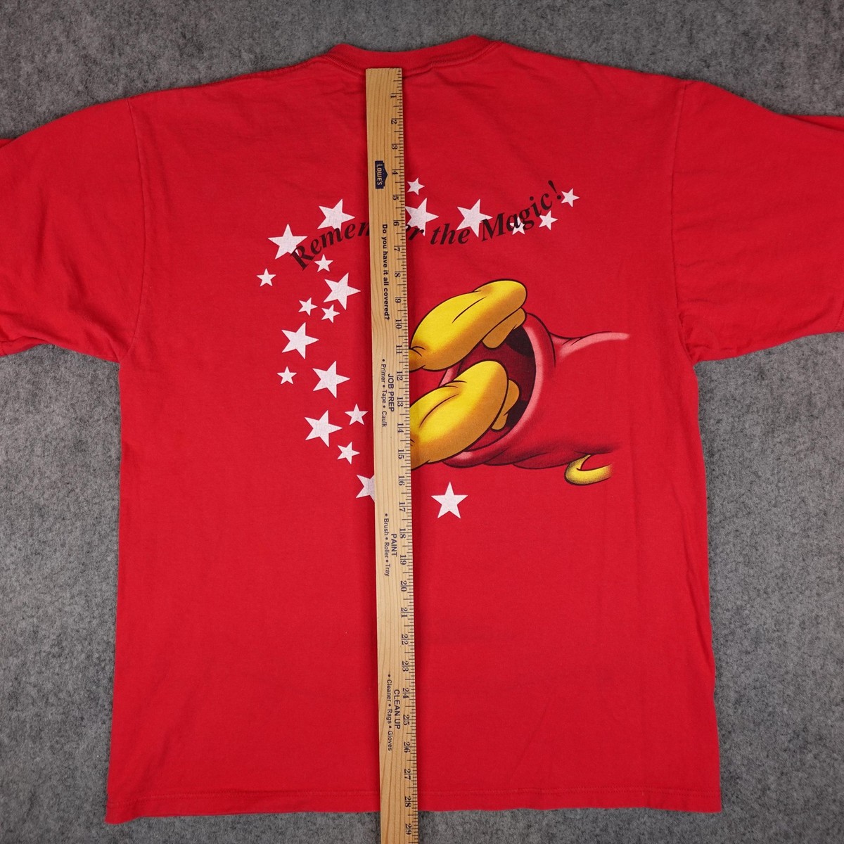 Vintage Walt Disney World Shirt Mens XL Red Sorcerer Mickey 25th
