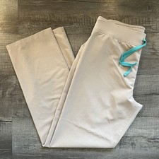 Figs Scrub Pants Large Tall Tan High Waisted Livingston Basic Nursing 34x32