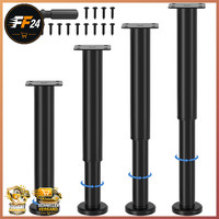 MöBelfüßE Verstellbar Metall Schwarz 25-43Cm MöBelbeine FüR Sofa Schrank Tisch