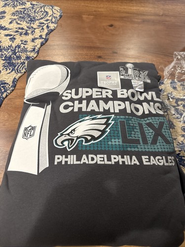 RARE MENS Nike Philadelphia Eagles Super Bowl Champs LIX Gray Hoodie 5XL NWT - Picture 9 of 9